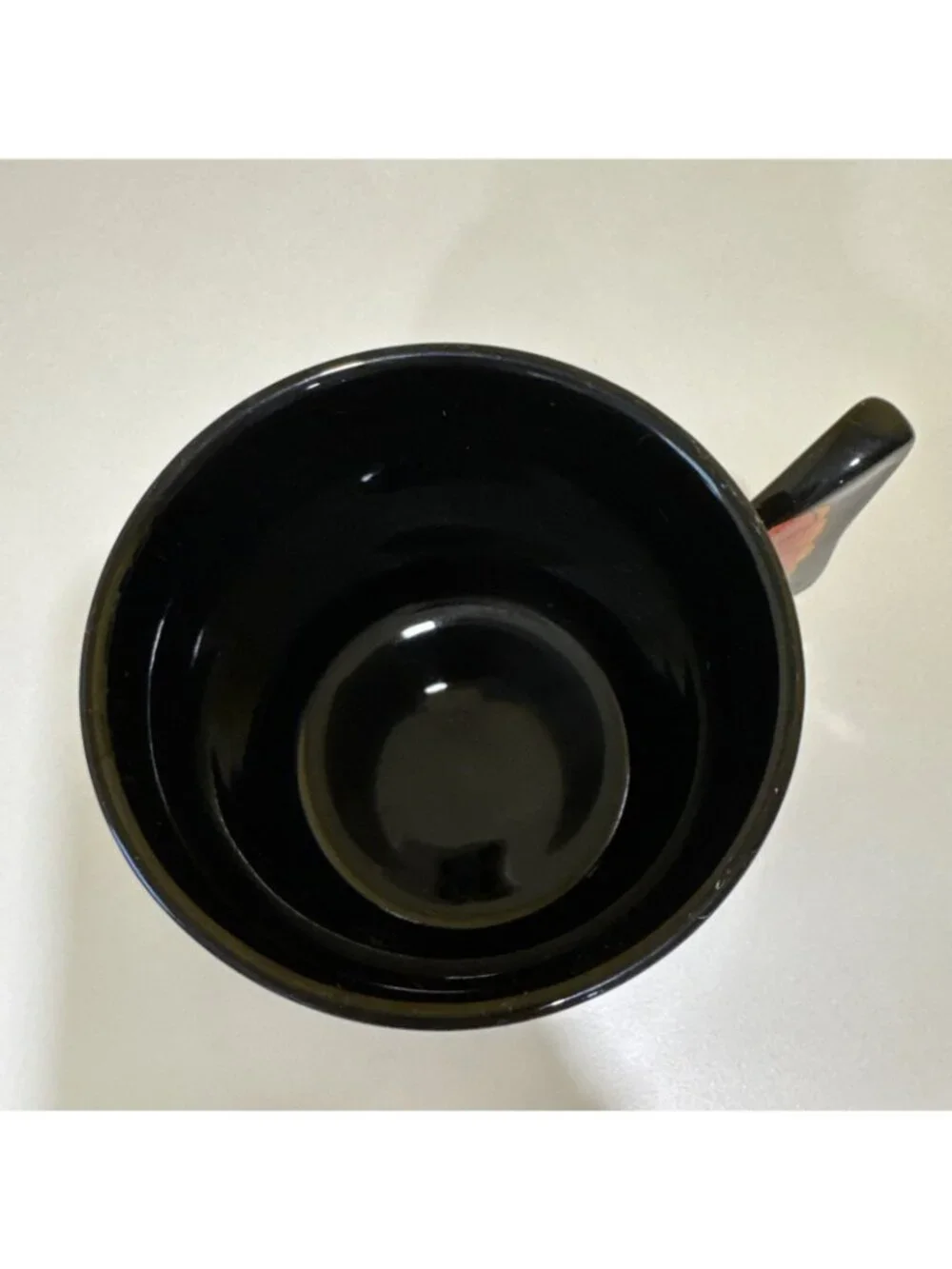 Salamander Graphix Stoneware Coffee Mug Lobster Tail Handle Black Orange 11 oz